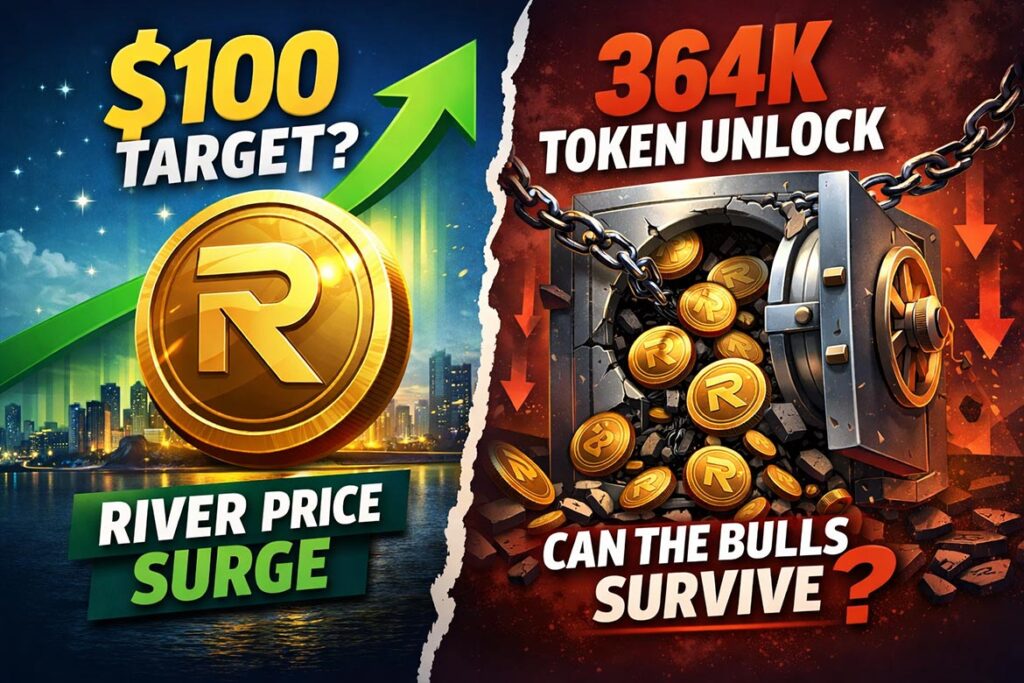 RIVER Crypto Price Eyes $100 Target Can Bulls Survive the Looming 364K Token Unlock