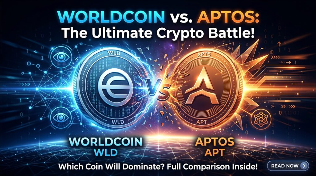Worldcoin Faces a Rapid Downtrend While Aptos Builds Momentum for a Major Upswing